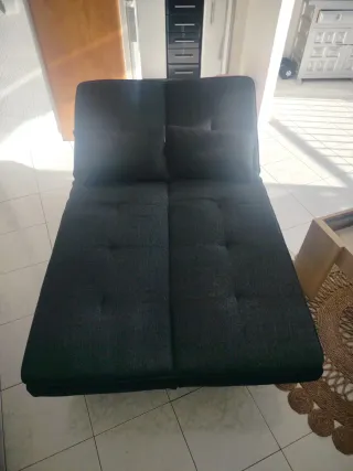 Sofá Cama Reclinable Tela y Metal