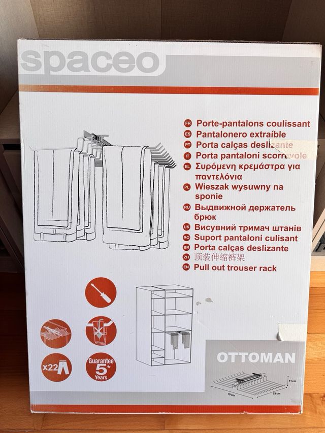 Spaceo Pantalonero Extraíble Metal