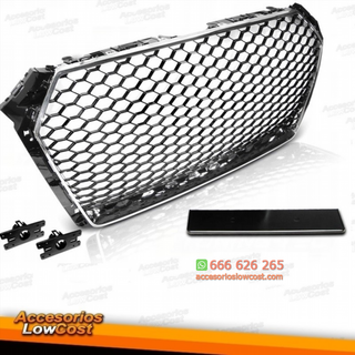 PARRILLA FRONTAL PARA AUDI A4 B9 2015-2019, NEGRO