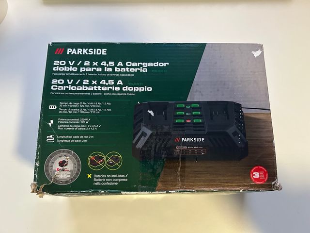 Caricatore doppio Parkside 20V 2x4.5Ah