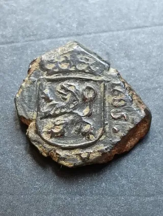 Rare monete 2 Maravedís 1685 Coruña