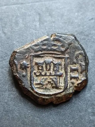 Rare monete 2 Maravedís 1685 Coruña