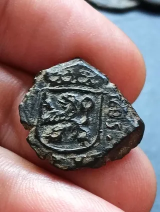 Rare monete 2 Maravedís 1685 Coruña