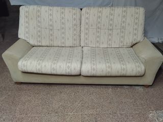Sofá 3 plazas 1,90m beige estampado