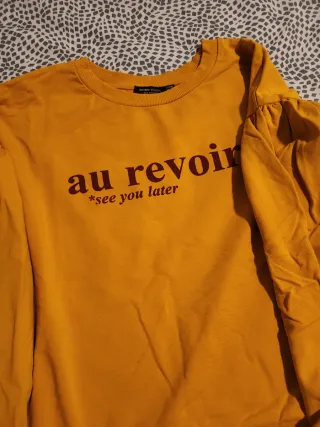 Jersey Bershka Mostaza Mangas Abullonadas