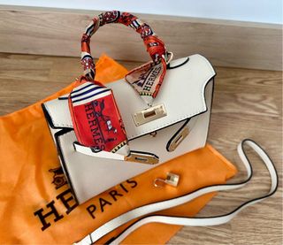 Bolso de mano de imitación - piel - color blanco