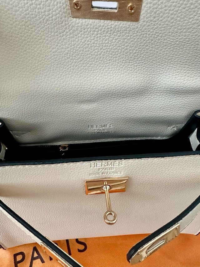 Bolso de mano de imitación - piel - color blanco