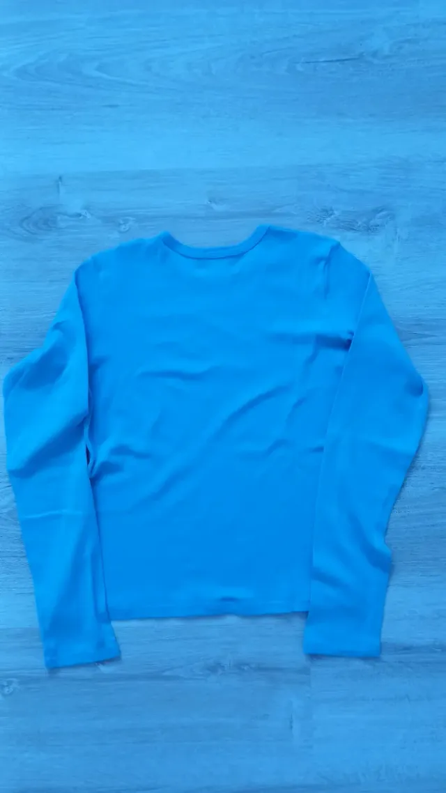 Maglia maniche lunghe Benetton azzurra