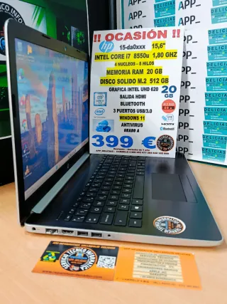 Portátil HP Intel Core i7 20GB RAM 512GB SSD