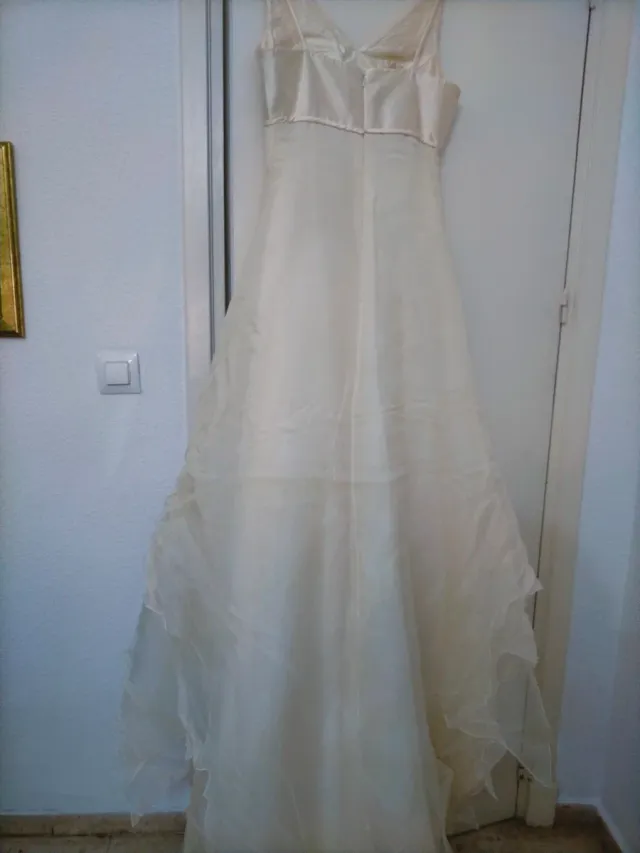 Vestido de Novia Beige/Blanco