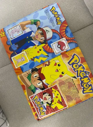 Álbum Cromos Sticker Pokémon año 1999 + Póster