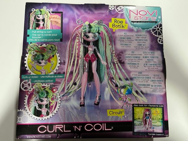 Novi Stars Muñeca Roe Botik Curl 'N' Coil
