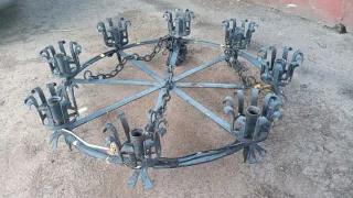 Lámpara de forja estilo rústico