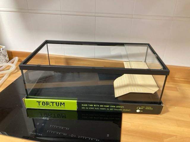 Tortuguera Cristal+complementos 55x30x20cm