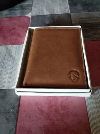 Cartera hombre grande marrón