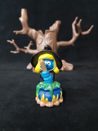 Smurfette Strega Calderone Halloween