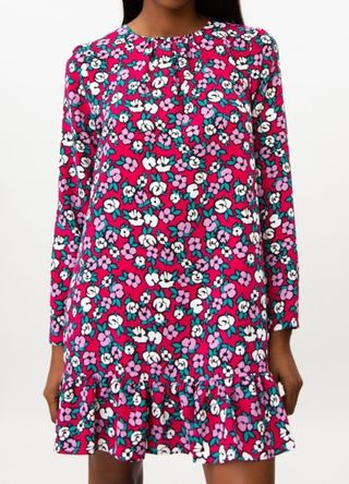 Vestido floral Lefties fucsia talla S