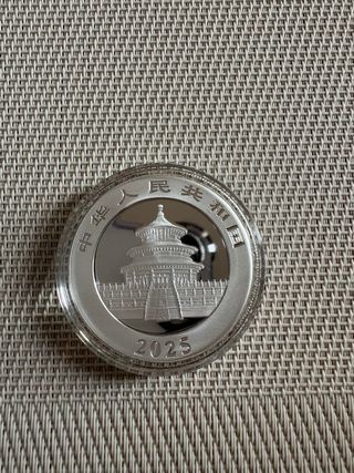 Moneda Plata Panda Chino 2025