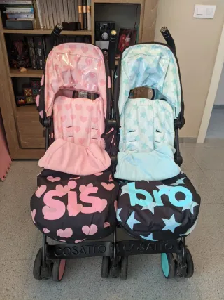 Silla de paseo gemelar Sis y Bro