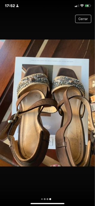 Sandalias Farrutx Piel Marrón Talla 39