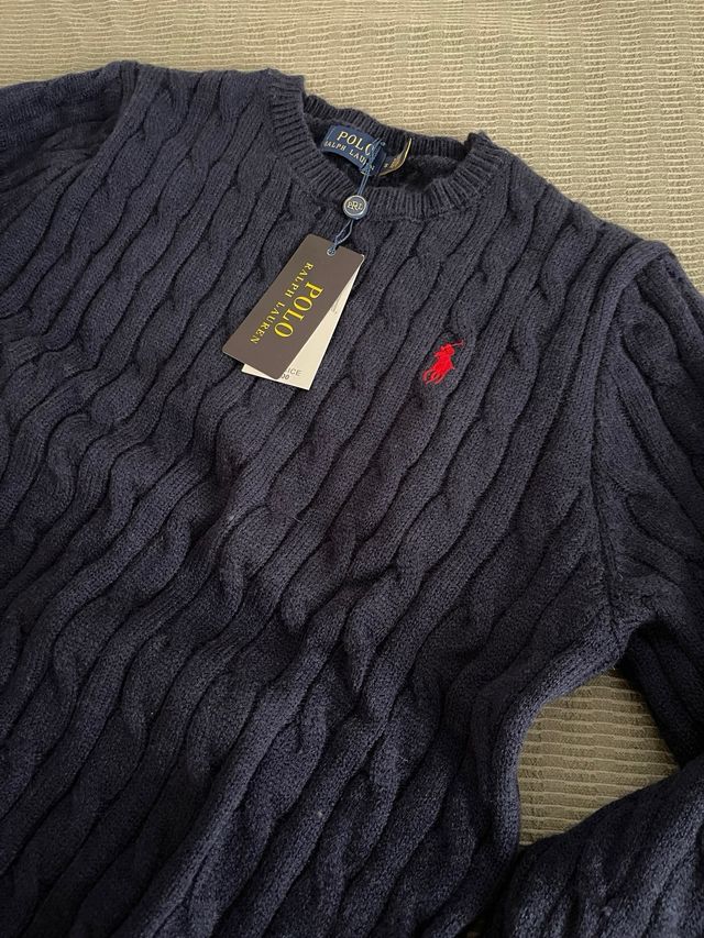 Polo Ralph Lauren Jersey Azul Marino Cable Knit