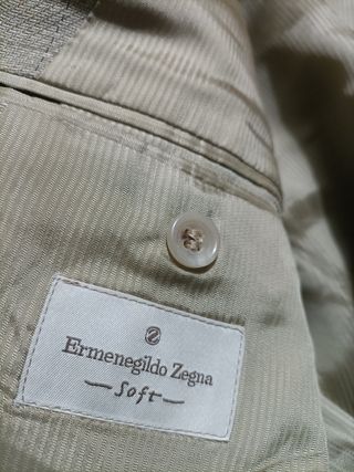 Americana Lana y Seda Ermenegildo Zegna Hombre Bei