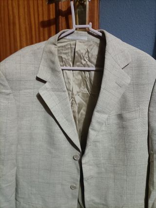 Americana Lana y Seda Ermenegildo Zegna Hombre Bei