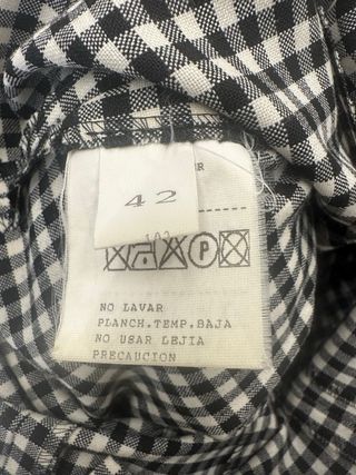 Americana corta negra cuadros Vichy y Vestido