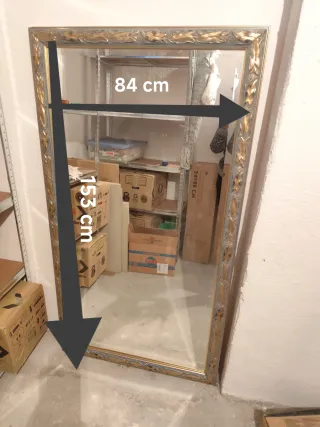 Espejo Marco Decorativo Dorado y Plateado. Recoger