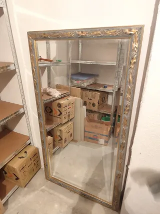 Espejo Marco Decorativo Dorado y Plateado. Recoger