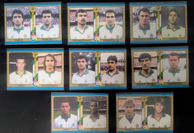 8 cromos liga 1995-1996 Real Racing Club