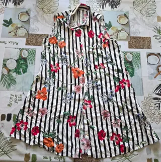 Vestido Zara Rayas Flores