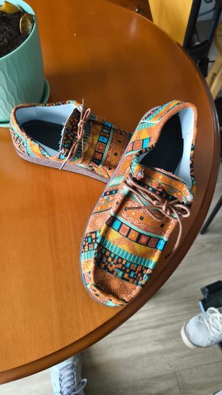 Zapatos Mocasines Multicolor Naranja