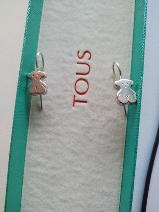 Conjunto Tous Ositos Plata y Cordón Negro