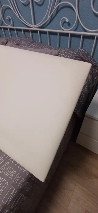 Cabecero polipiel blanco 135 cm