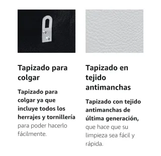 Cabecero polipiel blanco 135 cm