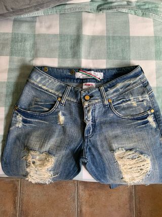 Met Jeans Vaqueros Azules Rotos