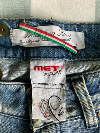 Met Jeans Vaqueros Azules Rotos