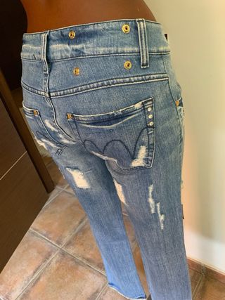 Met Jeans Vaqueros Azules Rotos