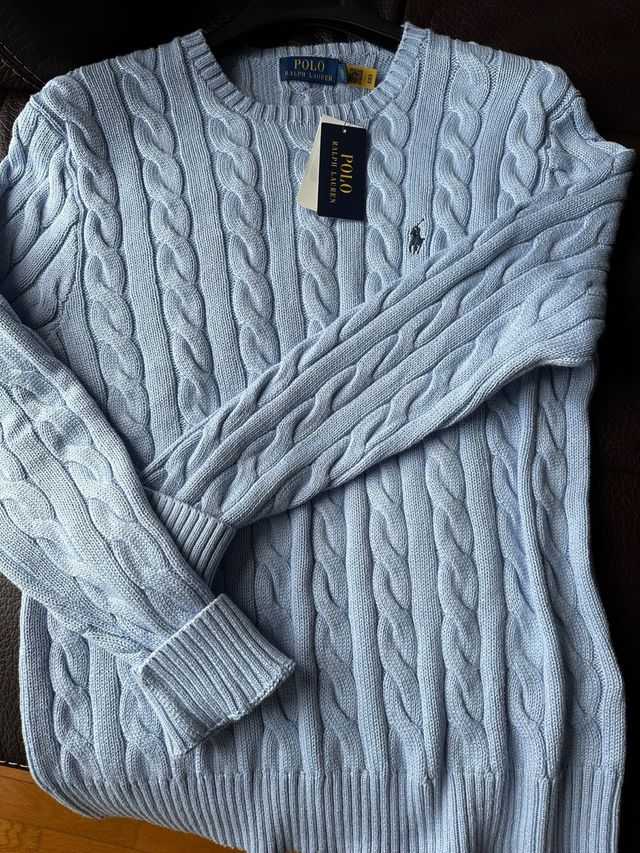 Jersey Polo Ralph Lauren Azul Cable Knit