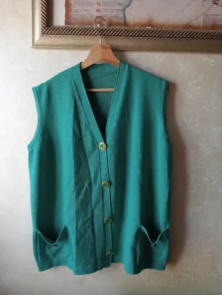 Cardigan smanicato - Vintage