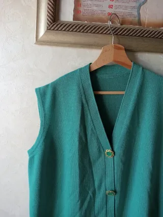 Cardigan smanicato - Vintage