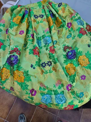 Traje de Fallera Verde Multicolor