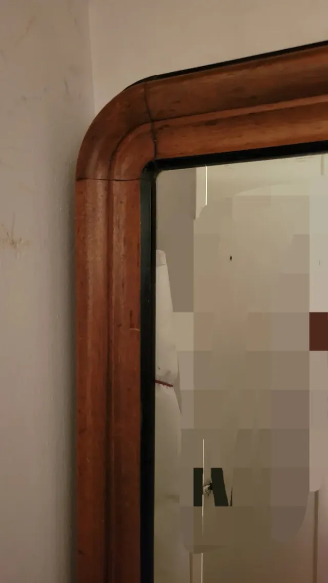 Espejo Antiguo Grande marco de Madera 160x90