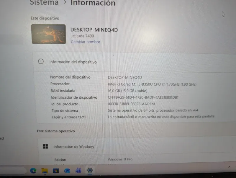 Portátil Dell Latitude 7490 Negro como nuevo. afbeelding 2