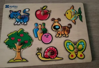 Puzzle madera Andreu Toys animales y objetos