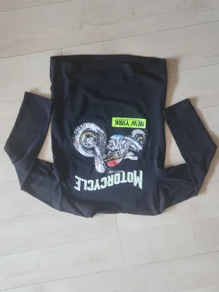 Camiseta negra moto Motorcycle New York