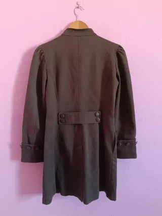 Abrigo largo Sisley verde militar