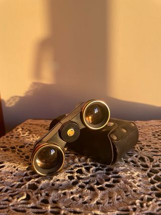 Binocolo vintage da teatro con custodia