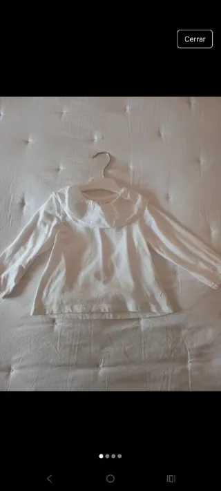 Camiseta blanca cuello plumeti